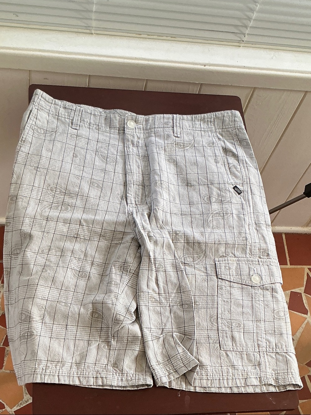 Vans Light Gray Plaid Shorts